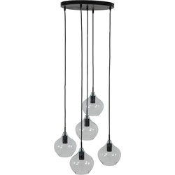 Light and Living hanglamp  - zwart - glas - 2948912