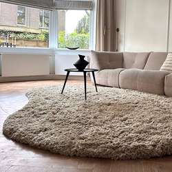 Organisch Hoogpolig Vloerkleed Pilo Beige Polyester Interieur05 - 240 x 340 - (XL)