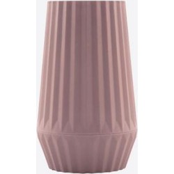 Point-virgule geribbelde vaas bamboevezel mauve, 15,2 cm