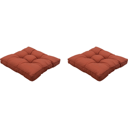 Madison -  Florance Zitkussen Panama terra - Ca. 73x73 cm - Set van 2