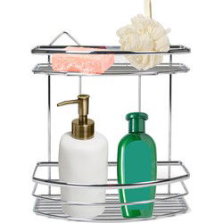 Gerimport Doucherekje - rechthoek - 2-laags - H30 cm - RVS - Douche- en badrekjes