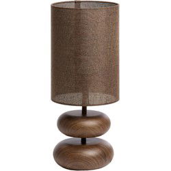 Light & Living - tafellamp - Danialo - beige bruin - katoen metaal - Ø 22cm - E27 - 1885552