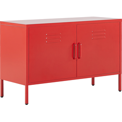 Beliani URIA - Sideboard-Rood-Staal