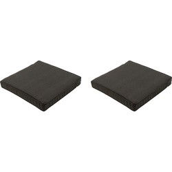 Madison -  Lounge Profi-Line Zitkussen Dark grey canvas eco+ - Ca. 60x60 cm - Set van 2