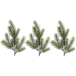 6x Kerstversiering dennentakken/dennentakjes groen 36 cm - Decoratieve tak kerst