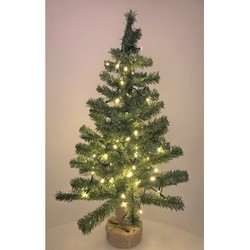 Kunst kerstboom - H75 cm - incl. kerstverlichting - warm wit - Kunstkerstboom