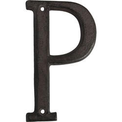 Clayre & Eef IJzeren Letter P  13 cm Bruin Ijzer Decoratie Letters