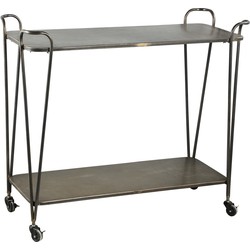 PTMD Chaves zwarte thee trolley maat in cm: 29 x 24 x 120