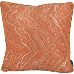 Sierkussen Zinzi Gold / Terra | 45 x 45 cm | Jacquard / Polyester