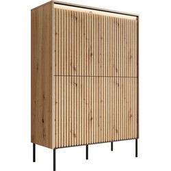 Meubella Dressoir Timoteo - Eiken - 98 cm - Hoog