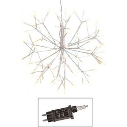 Verlichte vuurwerk bol/lichtbollen - hangdecoratie - 40 cm - 96 leds - kerstverlichting figuur