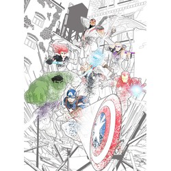 Sanders & Sanders fotobehang the avengers multicolor op wit - 200 x 280 cm - 612087