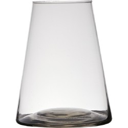 Transparante home-basics vaas/vazen van glas 16 x 16 cm Donna - Vazen