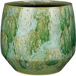 Mica Decorations Harris Bloempot - 29x29x26 cm - Keramiek - Groen