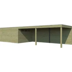 Woodlands blokhut QB groen geïmpregneerd, 1020 x 300 cm
