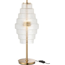 J-line - Lamp Led Goud Metaal/glas Transparant - 22x22x57cm