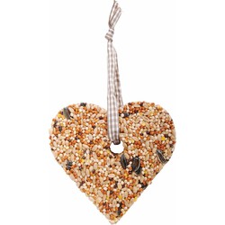 Hartjes hanger van vogelzaadjes 10 cm - Vogelvoer