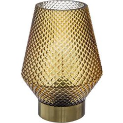 LED-lamp Ocre - Oker Geel - Goud - Werkt op batterijen (incl. lamp) -  Ø12 x17 cm