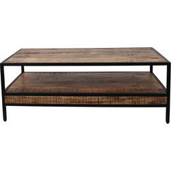 Clayre & Eef Salontafel Bruin Zwart Hout