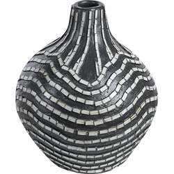 KUALU - Decoratieve vaas - Zwart - Terracotta