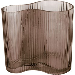 Vaas Allure Wave - Glas Chocolade Bruin - 12x18cm
