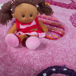 Laagpolig Vloerkleed - Diamesa - Modern - Roze - 140x200 cm