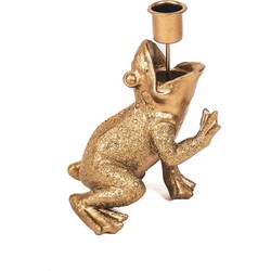 Housevitamin Kiss the Frog Candle holder - Gold - 10,5x14x11cm