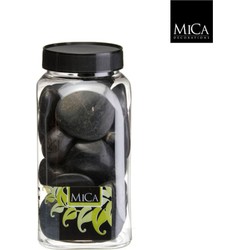 3 stuks - Stenen zwart fles 1 kilogram - Mica Decorations