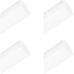 QUVIO Houten wand haakje - Wit - S - Set van 4