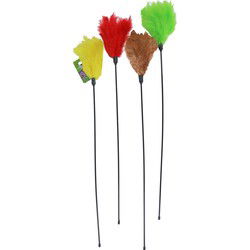 Katten-speelgoed hengel veren 4 kleuren a