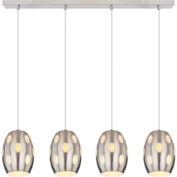 Moderne hanglamp Narri - L:90cm - E27 - Metaal - Grijs