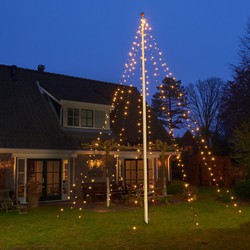 Vlaggenmast verlichting 360led - 10 strengen 7m Anna's collection