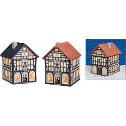 Wurm Lichthaus "Knusperhäuschen Tee-Stube" Bonn, 2-voudig (B/H/D) 12x16x12cm