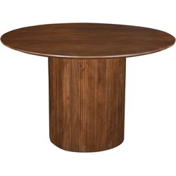 Eettafel Rond Ø120cm - Bruin Mangohout - Jaime