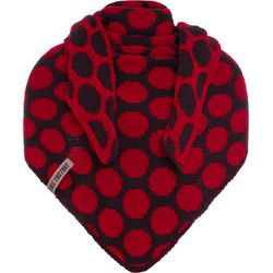 Knit Factory Liva Omslagdoek - Aubergine/Bright Red - 180x75 cm