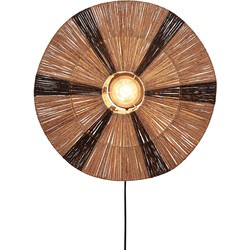 Wandlamp Iguazu - Jute/Zwart - Ø55cm