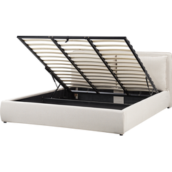 Beliani BAJONNA - Tweepersoonsbed-Beige-Polyester