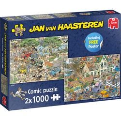 Jumbo Jumbo puzzel Jan van Haasteren Safari & Storm 2in1 - 2x 1000 stukjes