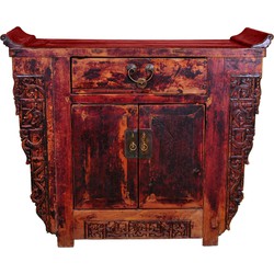 Fine Asianliving Antieke Chinese Kast Handgesneden B110xD43xH91cm