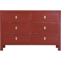 Fine Asianliving Chinese Ladekast Ruby Rood B120xD40xH80cm