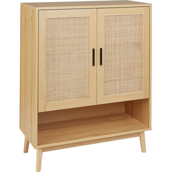 Beliani PEROTE - Sideboard-Lichte houtkleur-Rotan