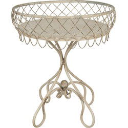 Clayre & Eef Bijzettafel Beige IJzer