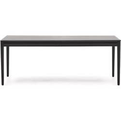 Kave Home - Lenon uitschuiftafel in zwart eiken fineer en massief eiken 200(280)x90 cm FSC Mix Credit