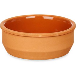 Set 6x tapas/creme brulee serveer schaaltjes terracotta/bruin 12x4 cm - Snack en tapasschalen