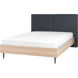 IZERNORE - Bed - Donkergrijs - 140 x 200 cm - Stof