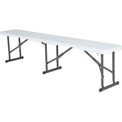 Lifetime® Kunststof bank opbouwbaar - Wit - 29x183x42cm