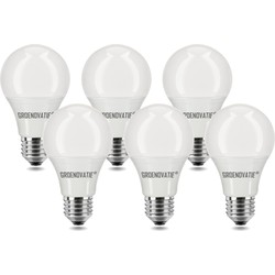 Groenovatie E27 LED Lamp 7W Warm Wit 6-Pack