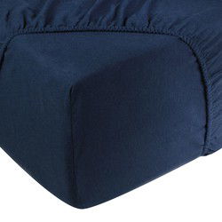 DoubleDry Hoeslaken Flanel 100% Zacht Katoen - Tweepersoons 140x200 cm - Rondom Elastiek - Navy