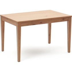 Kave Home - Yain uitschuifbare tafel in eikenfineer en massief eiken 120 (180) x 80 cm