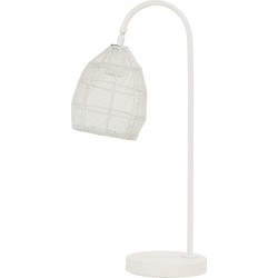 Light & Living - Tafellamp MEYA  - 23x18x60cm - Wit